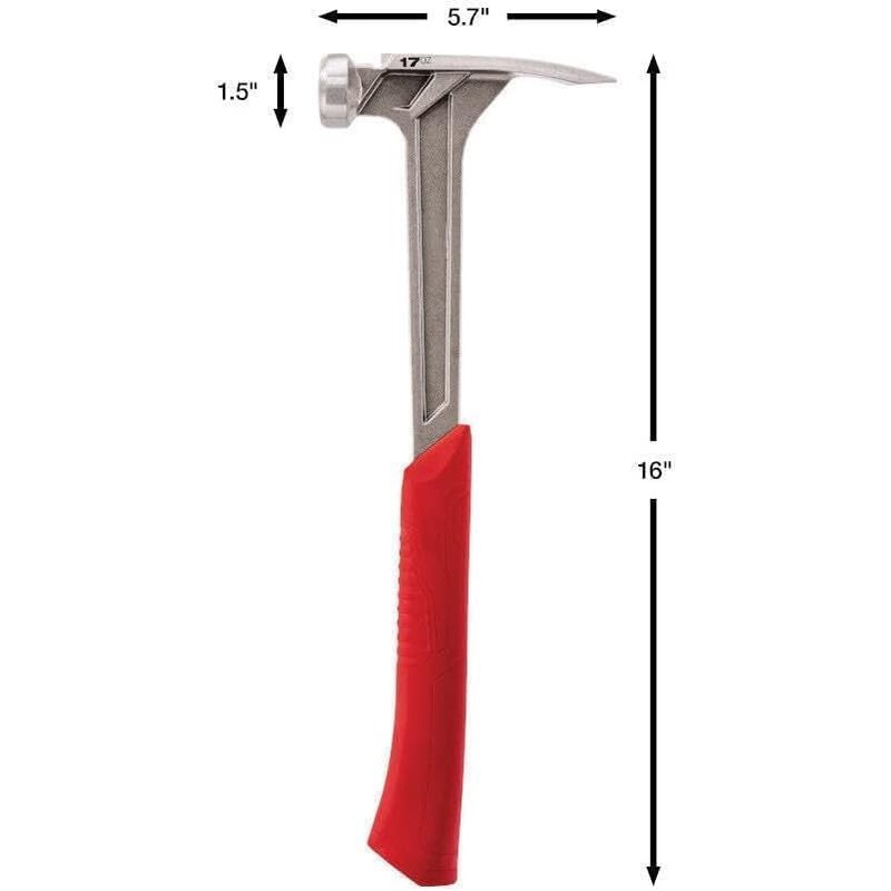 48-22-9017 Compatible with Milwaukee 17oz Framing Hammer - Durable Construction,