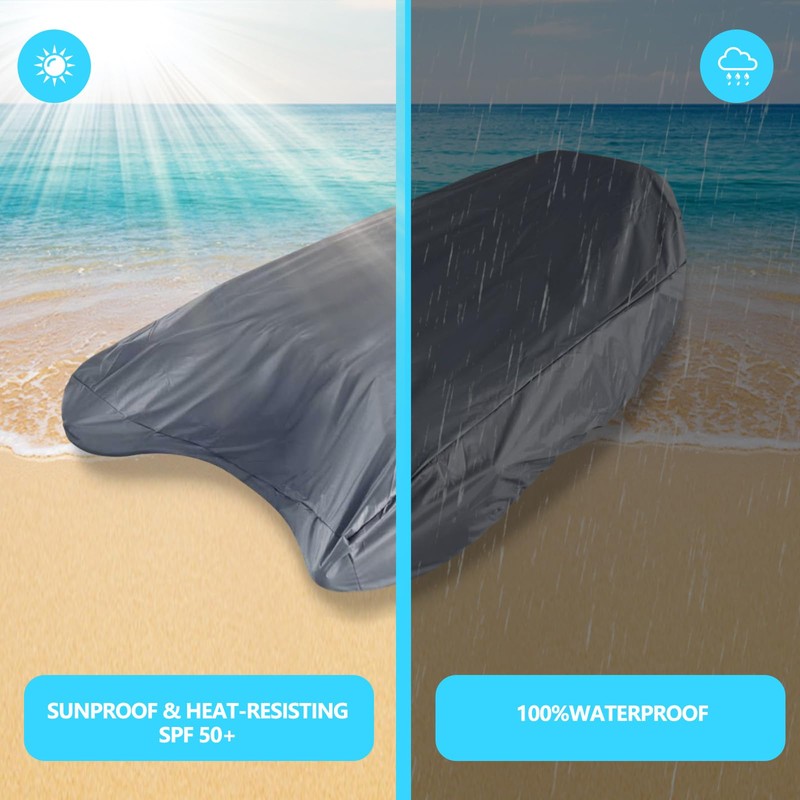 Mindsoft UV Resistant Inflatable Dinghy Boat Cover, Waterproof 420D Marine