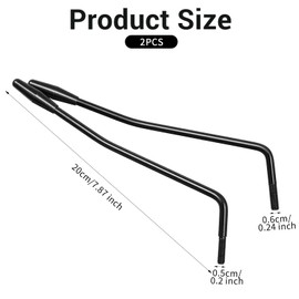 2PCS Thread Tremolo Arm, Electric Guitar Tremolo Arm, 5mm and 6mm Thread Whammy Bar with Tip, Metal Single Tremolo System, Black