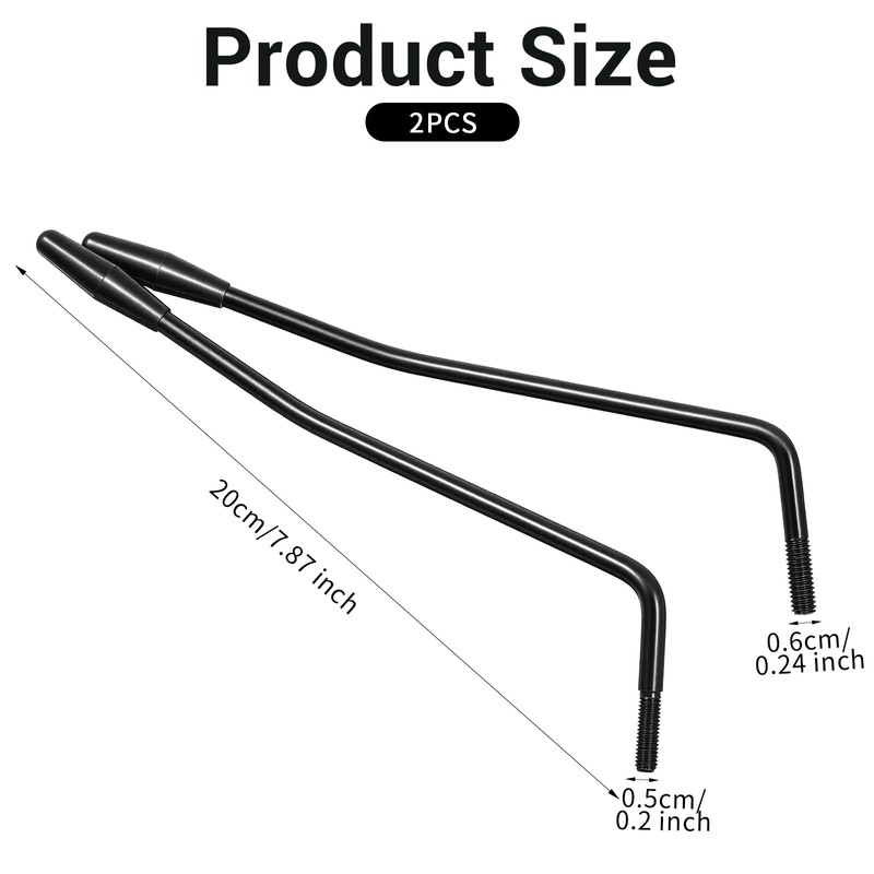 2PCS Thread Tremolo Arm, Electric Guitar Tremolo Arm, 5mm and