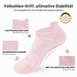 7 Pairs Pilates Socks, Yoga Socks & Stopper Socks for Men and Women, Non-Slip Socks with Nubs and Fragrance, Yoga Socks Ideal for Gift, Reformer, Ballet, Barefoot, Dance, Fitness, Rehab, 35-42,