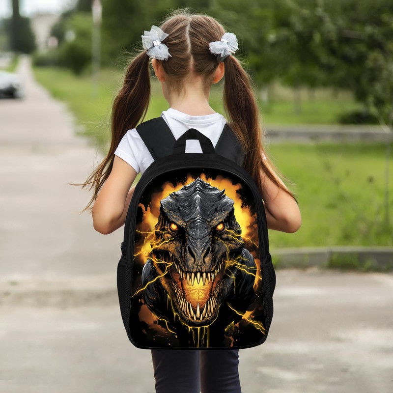 Huke Dinosaur Backpack for Kids Boys Girls, Cool Dino Backpack,