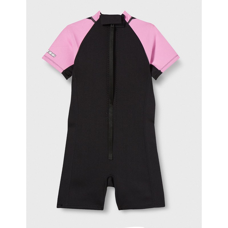 Cressi Unisex Baby Smoby Shorty Wetsuit 2mm for Kids Black/Pink,