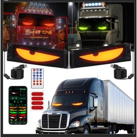 Sachie 2PCS Devil Eyes Light for Cars,led Eyes for car,23.6inx4.73in,Devil Eyes Light for Windshield,Devil Eyes Light for Truck,Suitable for Windows of Cars, SUVs and Small and Medium Trucks