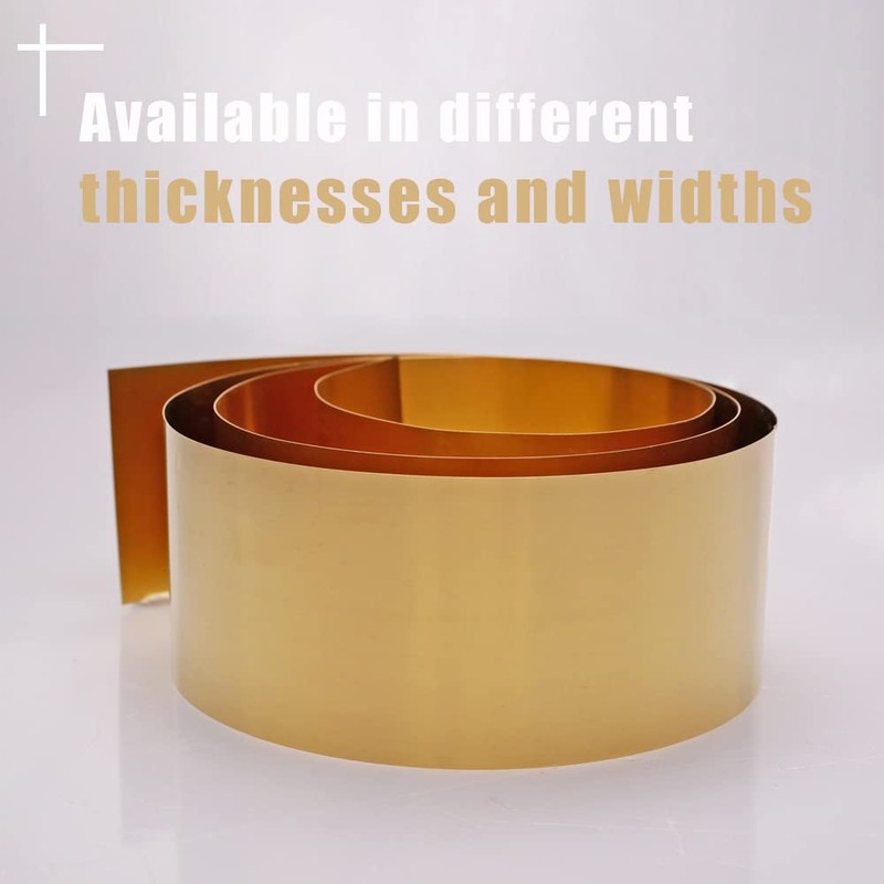 Feelers Copper Metal Brass Sheet Roll 1000mm x 10mm x