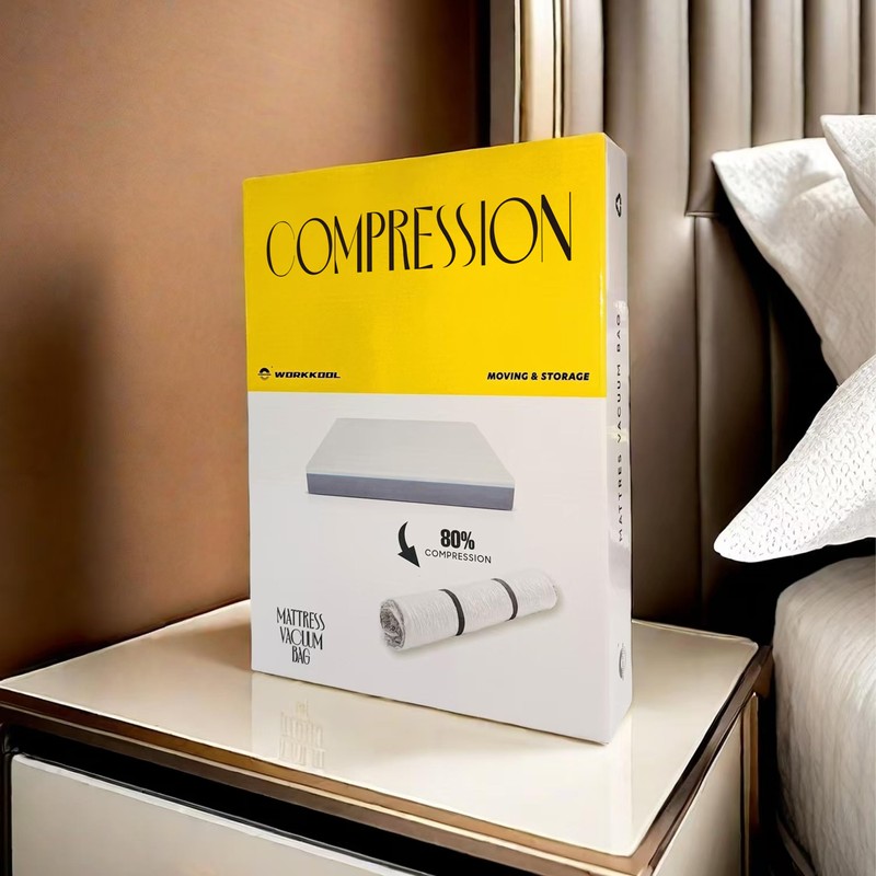 WORKKOOL Vacuum Mattress Bag for moving, Vacuum Sealed Bags for