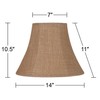 Natural Burlap Large Bell Lamp Shade 7" Top x 14"