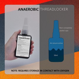 Realth M262 High Strength Strength Gap Sealants | 50ml Bottle | for Sealing Metal Bolts Nuts and Anti-Rust(M262) | Red