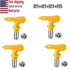 Unbranded Airless Spray Gun Tips Nozzle For Titan Wagner Paint Sprayer Gun 211-627 Series - 4pcs 311+411+511+615