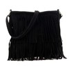 Kitise Womens Bright Colour Real Italian Suede Leather Fringe Shoulder