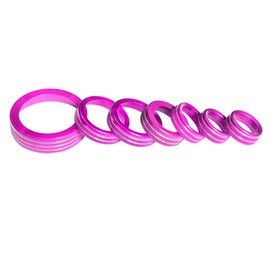 YiXunTen for Ford Bronco Sport 2021 2022 2023 2024 Accessories Interior Switch Knob AC Cover Aluminum Alloy Pink (not for Bronco)