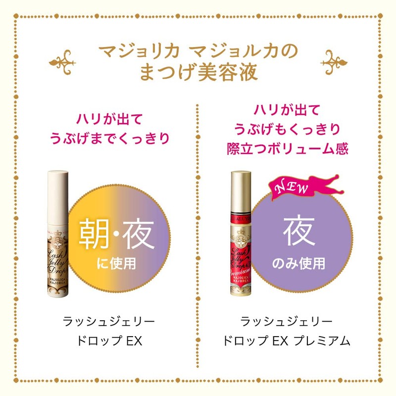 Majolica Majorca Lash Jelly Drop EX, Premium Eyelash Serum, 0.2