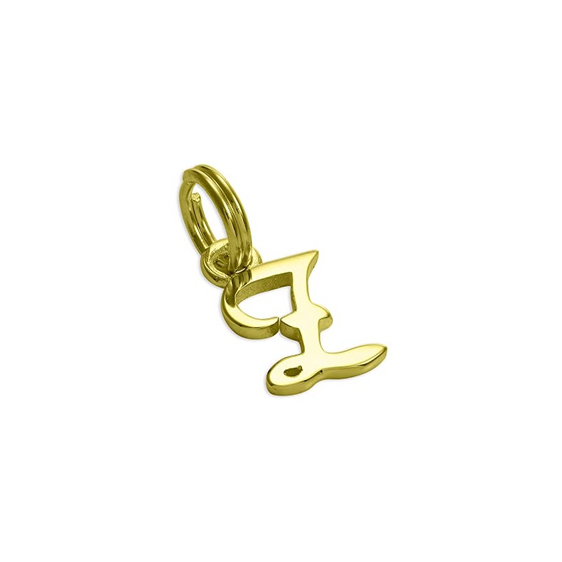 Gold Dipped Sterling Silver Script Letter J Charm