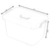 Basicwise QI003488 Large Clear Storage Container with Lid and Handles