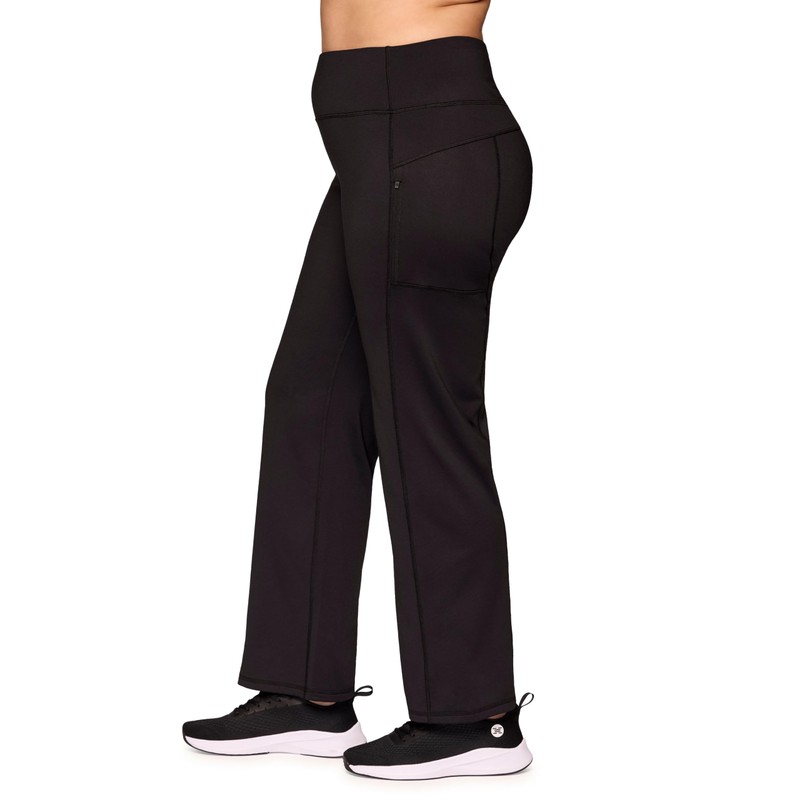 RBX Activewear Plus Size Yoga Pants Fleece Lined Flare Leggings