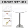 Nacuci Small Round Fitted Table Cover Cocktail Table Topper Cap