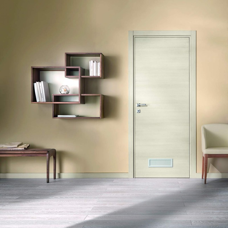 La Ventilazione P3713B White Plastic Rectangular Air Vent Grille for