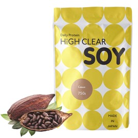 ハイクリアー ソイ プロテイン ステビア 国内製造大豆たんぱく 香料不使用 乳酸菌 ビタミン ミネラル ココア味 750グラム 約30食分
