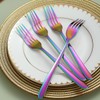 Kyraton Rainbow Dinner Forks Set of 12 Pieces, 20.8cm Titanium