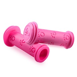2Pcs Pink Bike Handlebar Grips 22MM Bicycle Handle Grips Non-Slip Soft Rubber Cycling Grips for Universal Kids Bikes, Mountain Bikes, Scooters, Balance Bikes, Folding Bikes