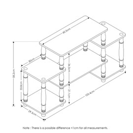 Furinno Turn-N-Tube No Tools Entertainment Center, Classic Square Corner, Espresso/Black