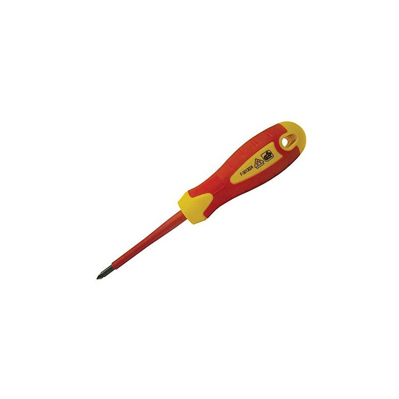 Faithfull SDVDEPH2 Soft Grip VDE Screwdriver Phillips PH2 x 100mm