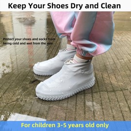 LSDWL - Fundas impermeables para zapatos, 2 pares, fundas de silicona reutilizables y antideslizantes para exteriores, fundas de zapatos de lluvia para mujeres y hombres (gris, S)