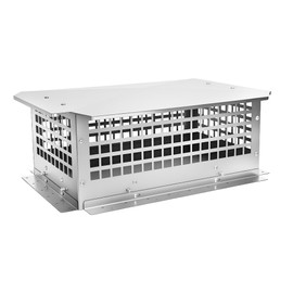 LTSEAME Chimney Cap, 13" x 21" Chimney Cover Stainless Steel Fireplace Chimney Flue Caps, Adjustable Metal Strips with Bolts Screws (13" x 21")