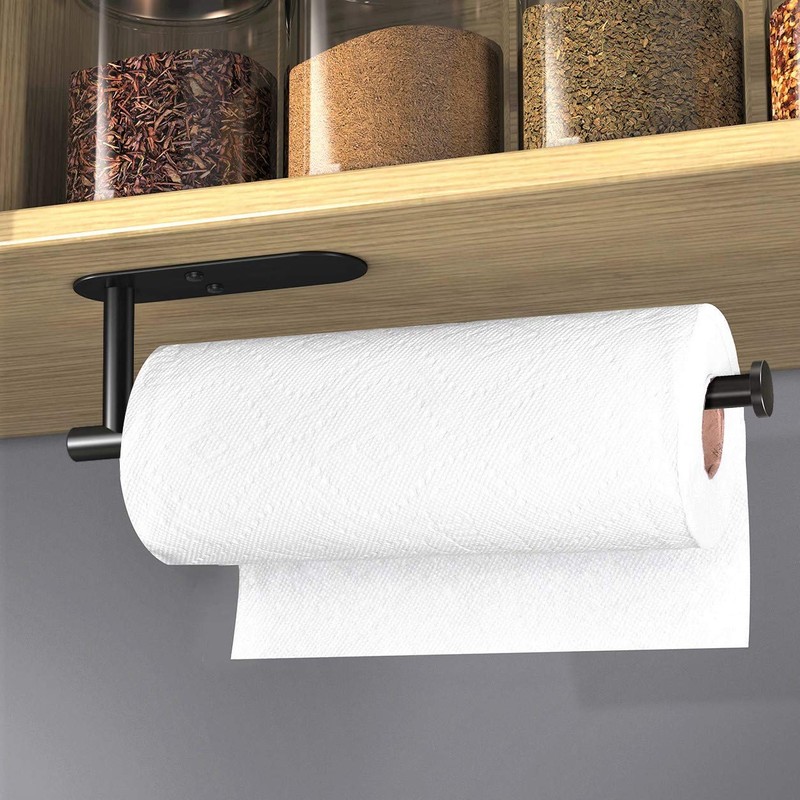 VAEHOLD Adhesive Paper Towel Holder Under Cabinet Wall Mount for