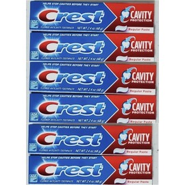 SET OF 6 Crest Fluoride Cavity Protection Regular Paste Toothpaste 2.4oz