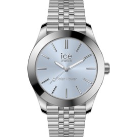 Ice-Watch - ICE Steel Solar Women's Watch with Metal Strap (Small), Silver and Blue, Bracelet