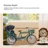 Rickshaw Model Retro Design Decorative Interesting Alloy 3 Wheel Rickshaw