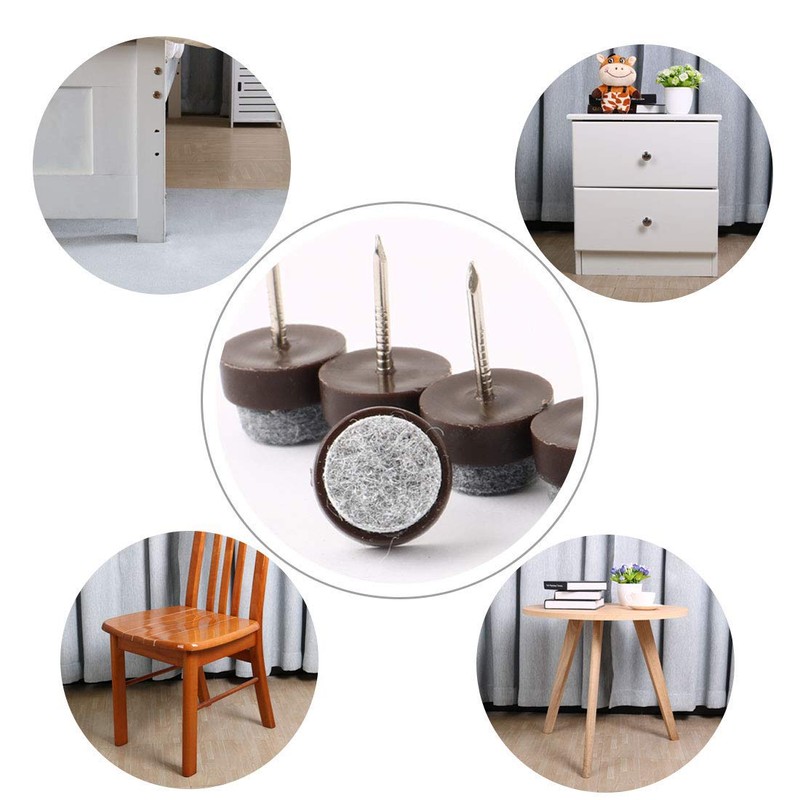 sourcing map Nail On Furniture Felt Pads Glide Chair Table
