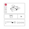 GARDINIA Chicago Series Ring Adaptor for Universal Curtain Rods Diameter