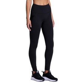 Avalanche Women's Fleece Leggings, Brushed Fleece Lined Yoga Pants with Zipper Pockets Squat Proof Full Length Hiking Legging with Pockets Jet Black XS