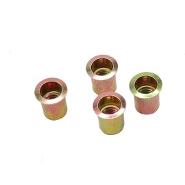 tp_motorshop 50Pcs Rivet Nut Rivnut Insert Nutsert Carbon Steel Zinc Plated 3/8-16