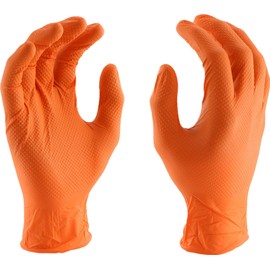 West Chester PosiGrip 2940 7 MIL Industrial Grade Nitrile Gloves – [Pack of 100] Orange, Medium, Powder-Free Gloves with Diamond Embossed Textured Palm