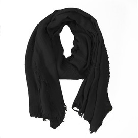creazioni unique Bamboo Scarf Women's Made in Italy - Spring/Summer Accessory - Bamboo Scarf Women - Scarves & Scarves for Women, black