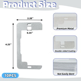 XIFOWE 10PCS Metal Receptacle Spacers, Insulated Coated Wall Plate Spacer, Electrical Outlets Flush Fit Device Leveling Plates For Securing and Aligning Loose Outlets and Electrical Boxes
