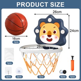 Mini Basketball Korb Kinder,Hängender Basketballständer,Basketballkorb fürs Zimmer,Basketball Set Indoor für Zimmer mit Ball und Pumpe.Sport Spielzeug Geschenk für Jungen Mädchen (Blau)