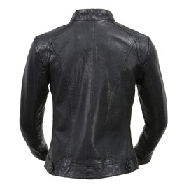 Milwaukee Leather Vintage SFL2811 Women's Black Zipper Front Motorcycle Casual Fashion Leather Jacket - X-Small