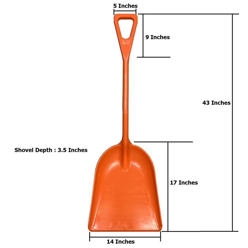 Ashman Plastic Snow Shovel with Durable Multi-Purpose Snow Plastic Shovel.
