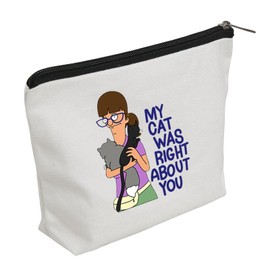 WZJHCL Bob's Burgers Inspired Makeup Pouch Bag Gayle Tales Cosmetic Kit Bag My Cat Was Right About You Gayle Bob’s Gift, My Cat, Fashion