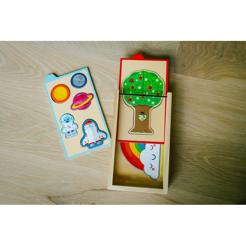 Chuckle & Roar - 4 Pack Wooden Pullout Puzzle -