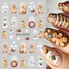6Pcs Christmas Nail Art Stickers - 3D French Elk Self-Adhesive