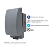 Sealproof 1-Gang Vertical Metal Weatherproof Lockable While In Use Outdoor
