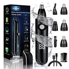 Aiefeya Nose Trimmer for Men & Women, Professional Eyebrow & Facial Hair Remover, IPX7 Waterproof, USB Rechargeable, Easy Cleaning, All-in-ONE
