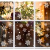 232Pcs Christmas Window Stickers White Snowflakes Window Stickers Clings Static