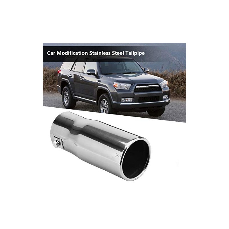 aqxreight Tailpipe, Car Modification Stainless Steel Exhaust Pipe, Rear Tailpipe,