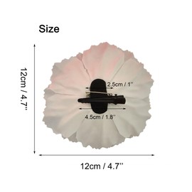 Koolgil Women's Bohemia Peony Flowers Hairpin Hair Clip Flower Brooch for Travel Party Festivals PF-11 (Pink) (Pack of 1)